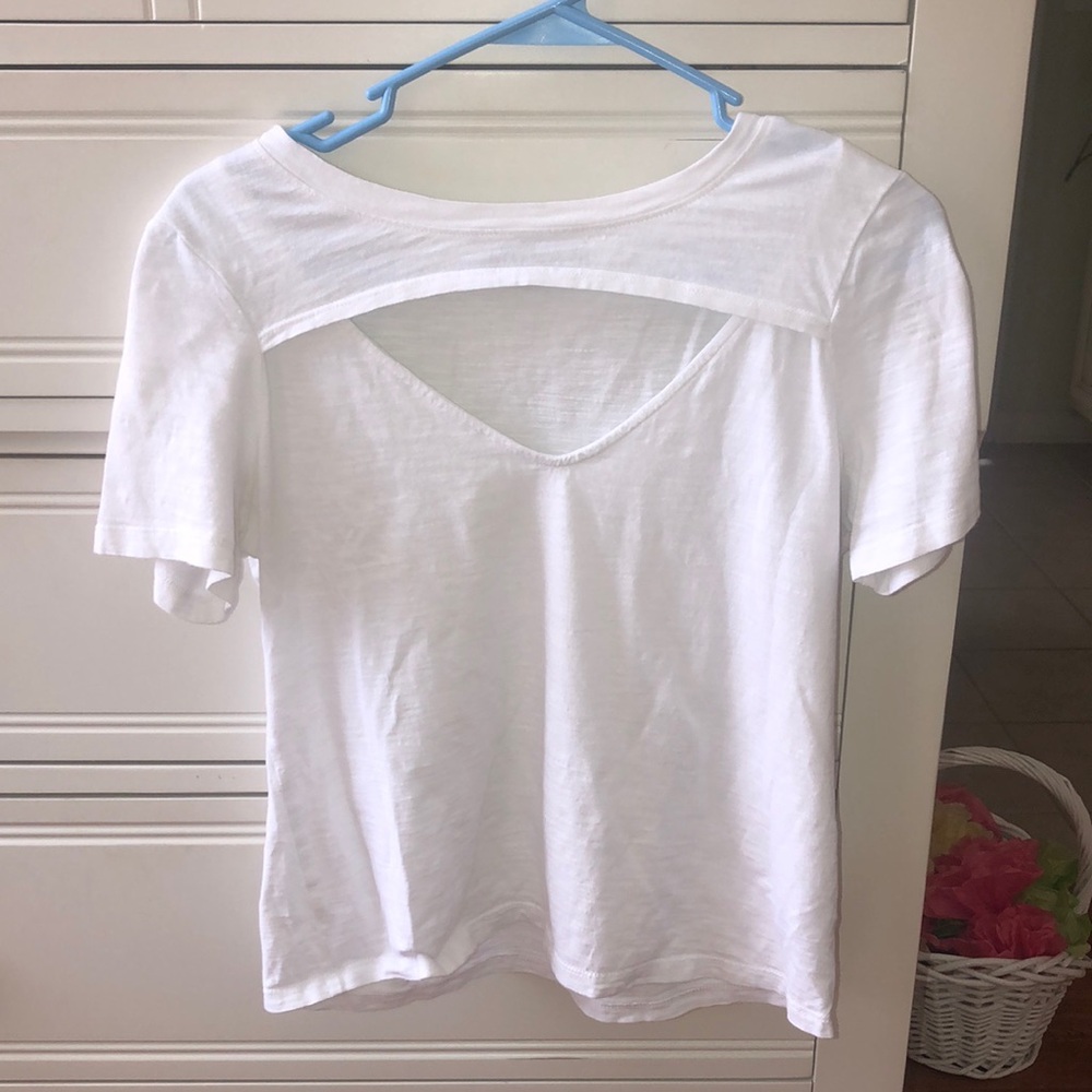 Boston Proper White Short Sleeve Top